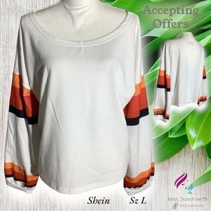 SHEIN - Sz L - oversized on / off one shoulder lightweight sweatshirt super soft